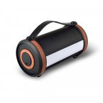 Wholesale Outdoor Drum Portable LED Light Lamp Bluetooth Speaker S22C (Black Brown)